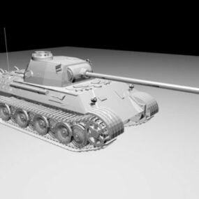Modelo 3d do tanque militar soviético