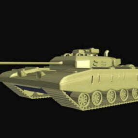 Lowpoly Modelo 3d de tanque militar
