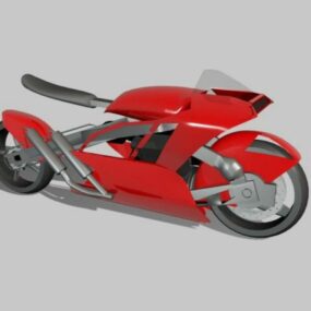 โมเดล 3 มิติรถจักรยานยนต์กีฬาสมัยใหม่