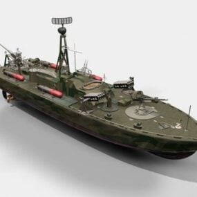 Model 3D łodzi patrolowej marynarki wojennej