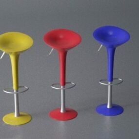 Regulowane stołki barowe Nowoczesne krzesło Model 3D
