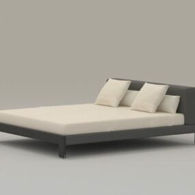 Modern Platform Bed Furniture 3d model
