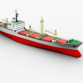 3д модель большого грузового корабля