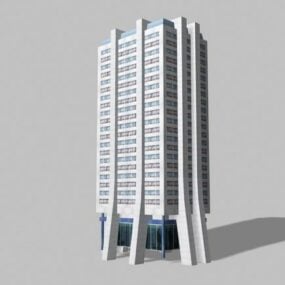 مدل سه بعدی ساختمان شرکتی مدرن
