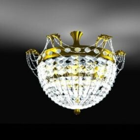 لامپ لوستر شمعدانی اروپایی مدل سه بعدی