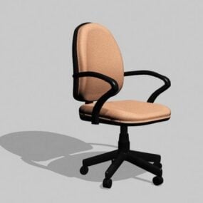 Moderne skrivebordsstol læderfinish 3d-model