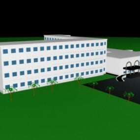 3D model tovární kancelářské budovy