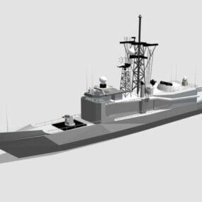 3д модель военного фрегата