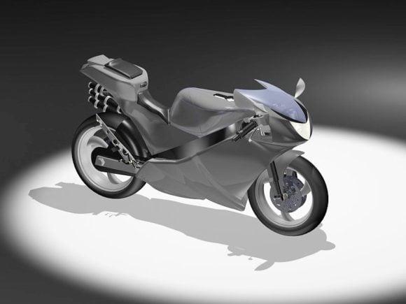 Modern Grey Motorcycle