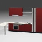 Red Kitchen Cabinet Design
