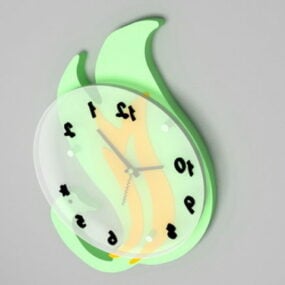 Modern Wall Clock Swan Shaped 3d model