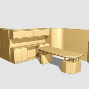 Perabotan Bilik Kantor Modular model 3d