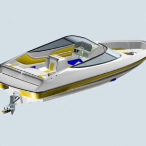 Convertible Motorboat 3d model
