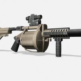 Multi-Shot-Granatwerferpistole 3D-Modell
