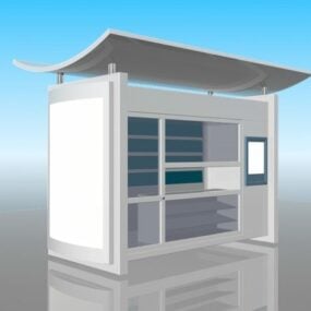 Latticework Room Divider Furniture 3d model
