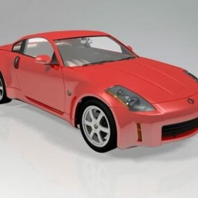 Červeně lakovaný 3D model sportovního vozu Mazda
