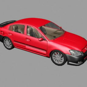 Mô hình 3d xe Nissan Altima màu đỏ