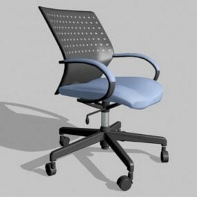 Schwarzer Stuhl im Retro-Stil, 3D-Modell