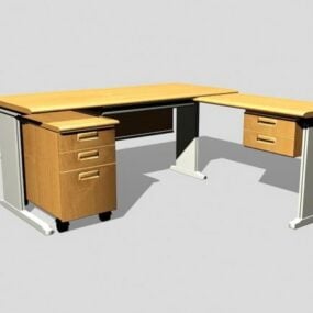 Bureau de travail de mobilier de bureau modèle 3D