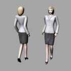 Office Lady Lowpoly