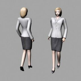 Office Lady Low Poly 3d model
