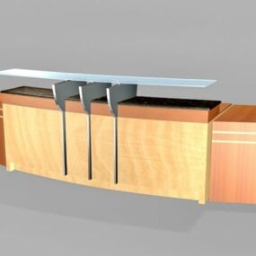 Office Reception Area Modern Design 3d model