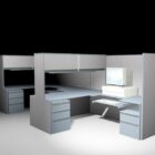 Office Workspace Cubicle With Storage Cabinet