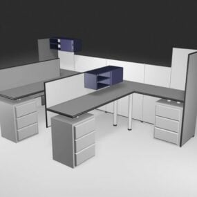 Kancelářský nábytek Pracovní stanice 3D model kabiny