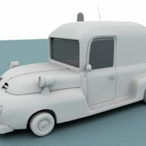 نموذج عربة الشرطة العتيقة ثلاثي الأبعاد