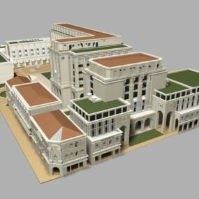 Classic Colonial Mansion 3d model