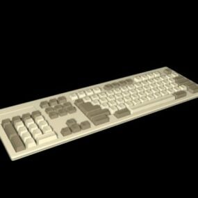 Old Pc Keyboard 3d model