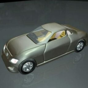 نموذج سيارة كوبيه عتيقة مطلية بالنحاس ثلاثي الأبعاد