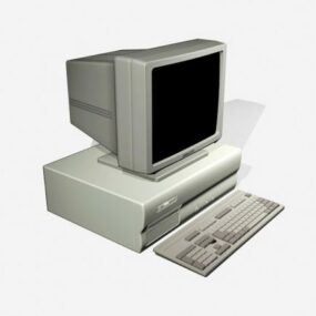 คอมพิวเตอร์ตั้งโต๊ะวินเทจยุค 1990 โมเดล 3 มิติ