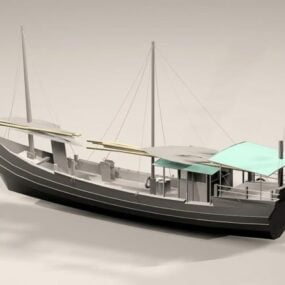 Ancient Medieval Chinese Ships 3d model
