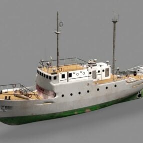 3д модель деревенского рыболовного судна