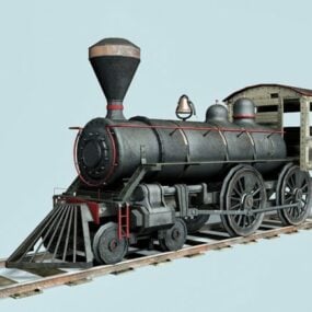 Antiguas locomotoras de vapor modelo 3d