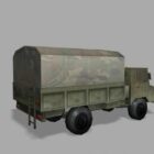 Old Military Cargo Truck Lowpoly