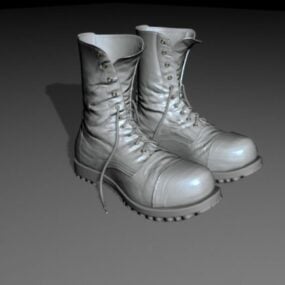 旧军装风格靴子3d模型