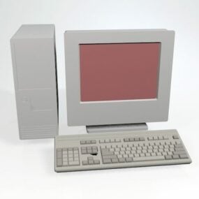 Ancien ordinateur personnel modèle 3D