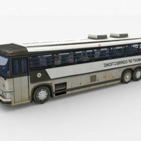 Modello 3d dell'autobus della prigione