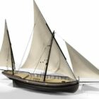 Old Small Sailing Ship