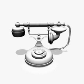 古いダイヤル式電話の 3D モデル