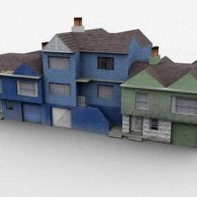 Old Town Home Building 3d model