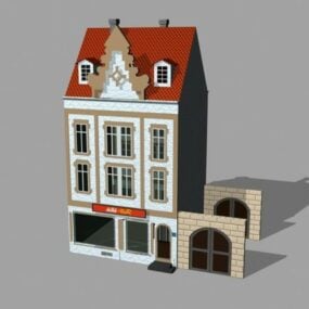 مدل سه بعدی خانه شهری قدیمی
