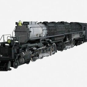 Old Train Locomotive 3d model