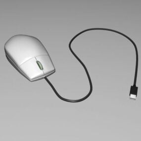 Altes PC-USB-Maus-3D-Modell