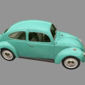 Vintage Volkswagen Beetle 3d-modell