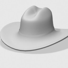 Vanha Western Cowboy Hat 3D-malli