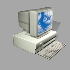 古い W​​indows コンピューターの 3D モデル