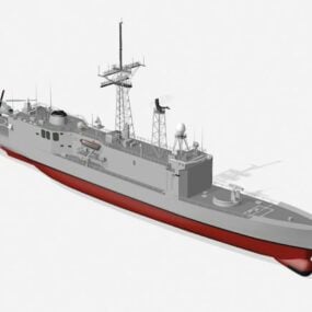Oliver Hazard Missile Frigate Battleship 3d model